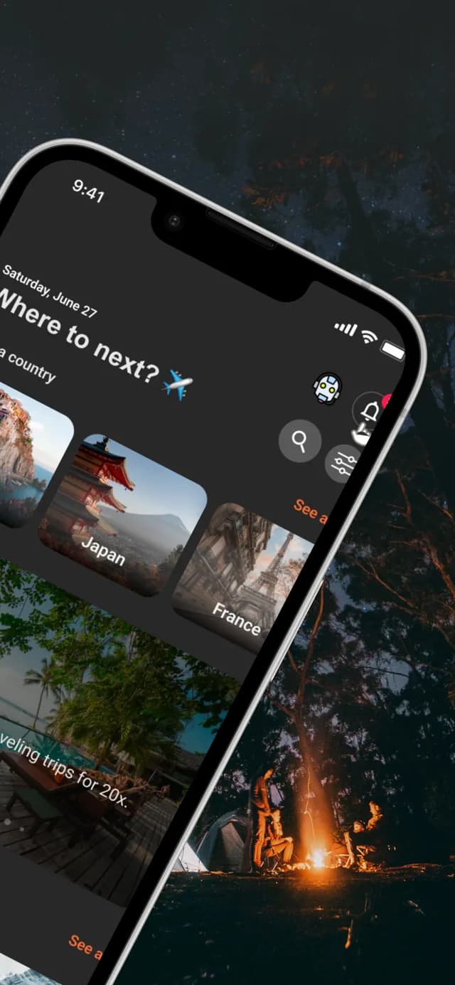 Trekmara app screens showing curated destinations (2 of 2)